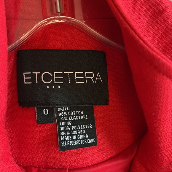 Red Etcetera Coat size 0 - Picture 3 of 3